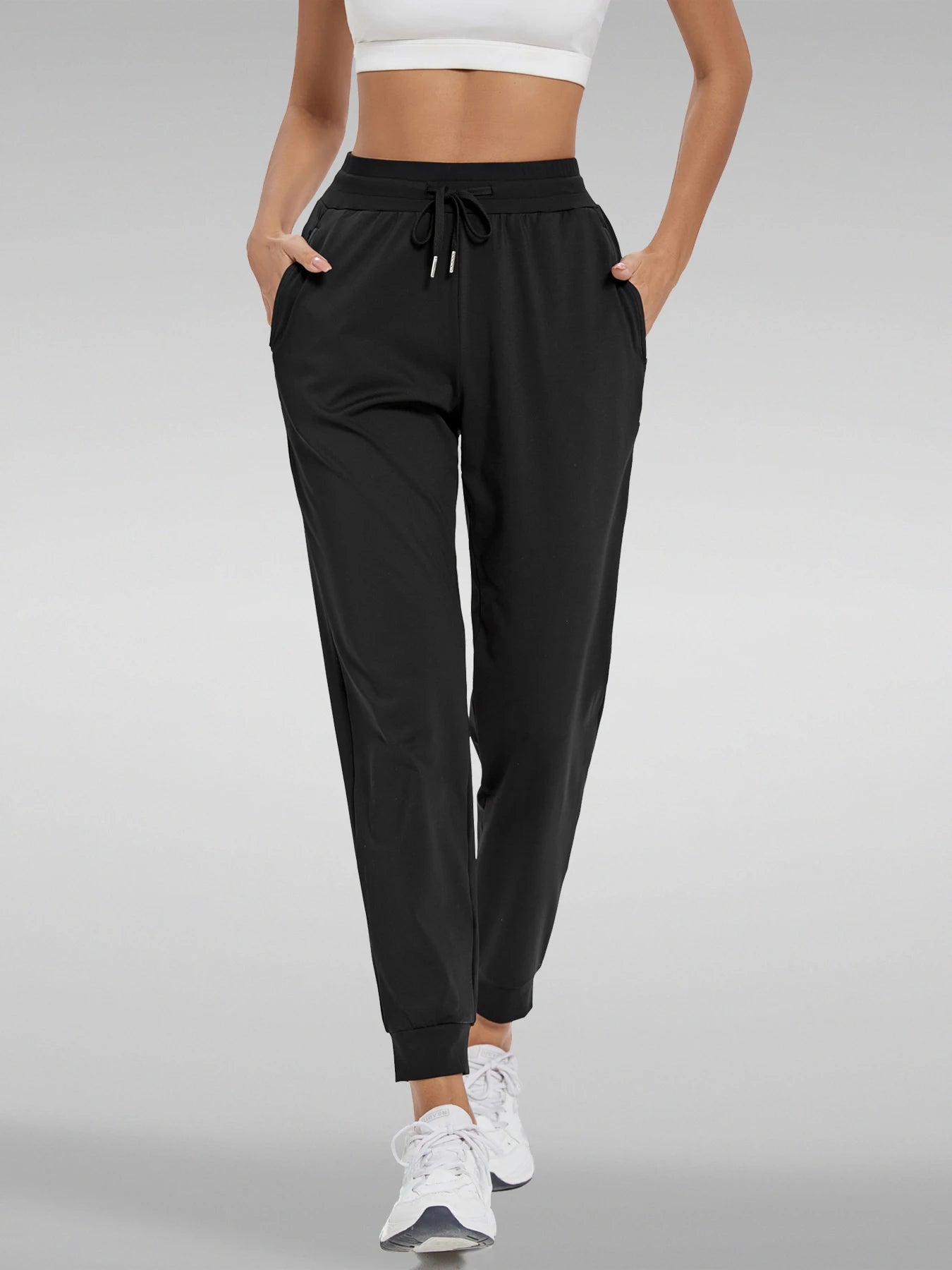 Women's High Waisted Joggers with Pockets Athletic Workout Yoga Sweatpants Comfy Lounge Pants