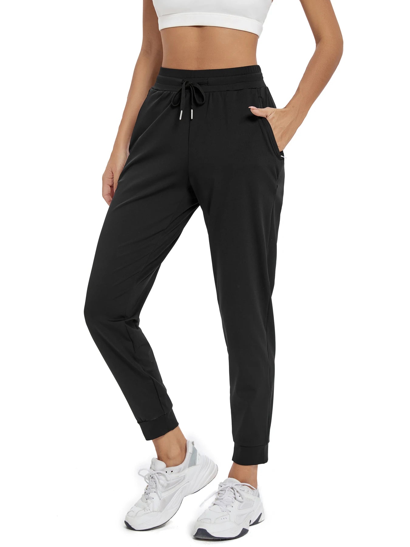 Women's High Waisted Joggers with Pockets Athletic Workout Yoga Sweatpants Comfy Lounge Pants