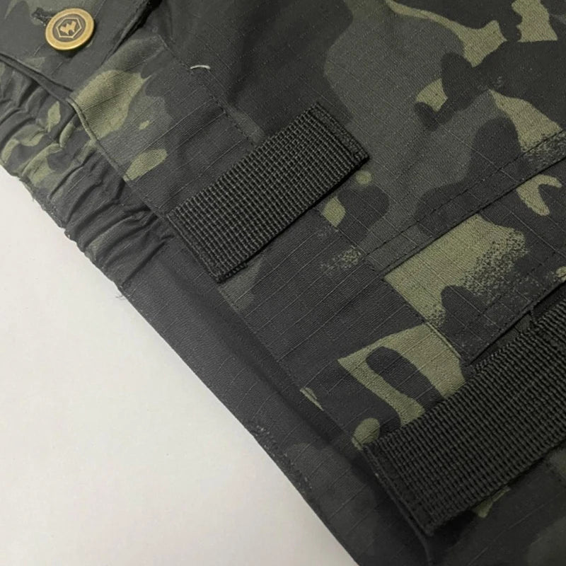 Men's Tactical Cargo Pants Waterproof Camouflage Outdoor Sports Hiking Work Duty Wear Casual Pants