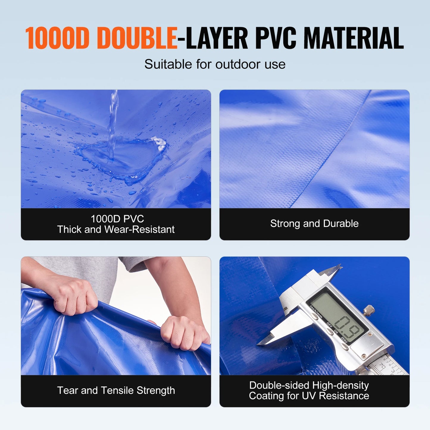 SucceBuy Water Storage Bladder PVC Collapsible Water Storage Containers Large Capacity Soft Water Bag Fire Prevention Camping