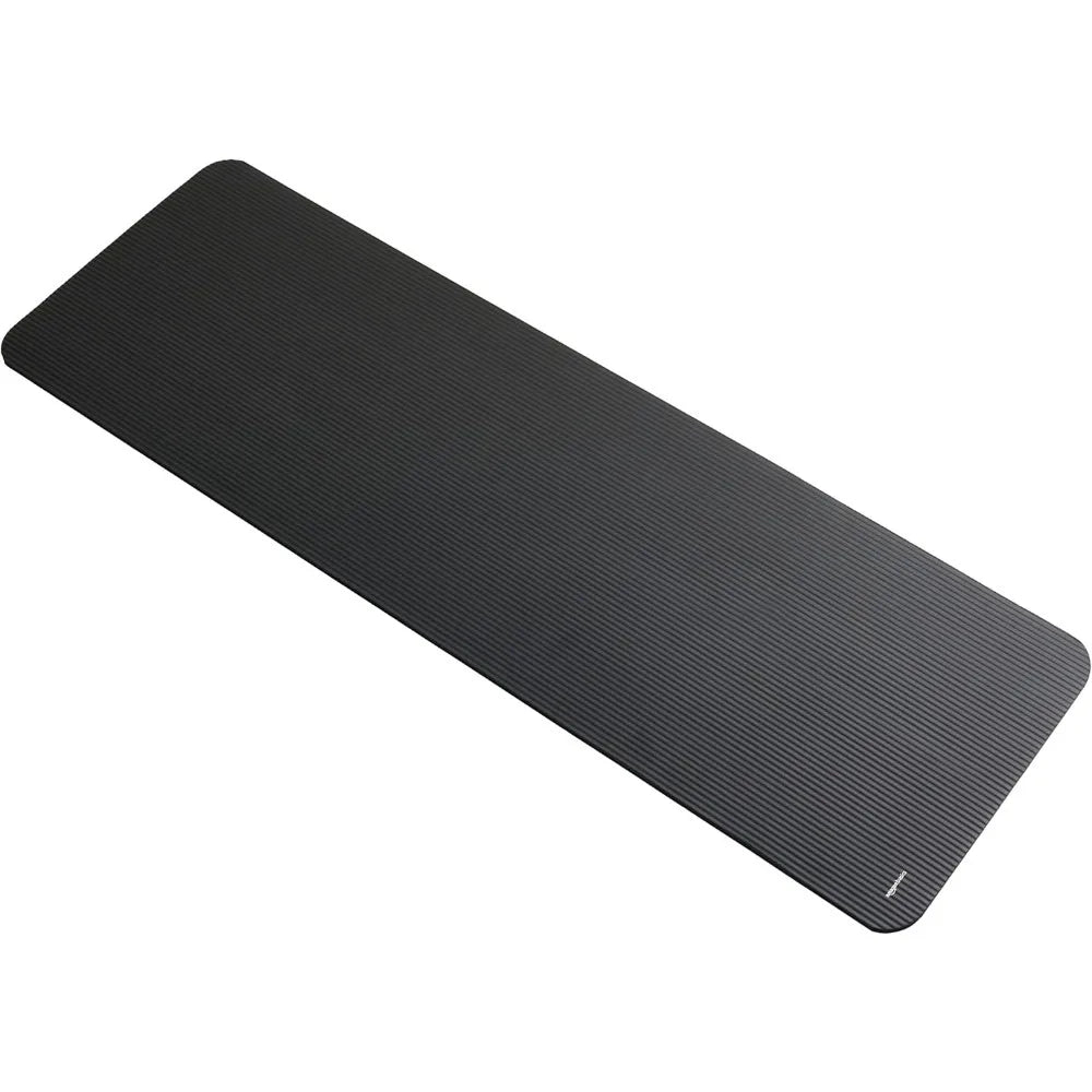 Basics 1/2 Inch Extra Thick Exercise Yoga Mat with Carrying Strap, Cushioned Support, for Fitness and Gym Workouts