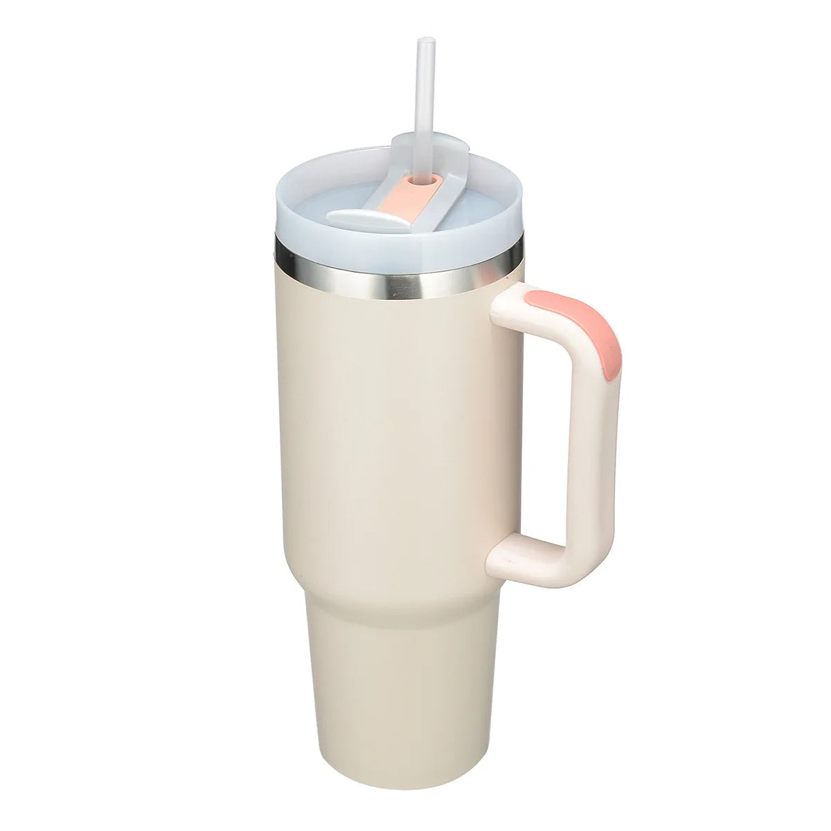 6 Pack US Warehouse 40 Ounce Stainless Steel Double Wall Tumbler with Handle Eco-Friendly and Dishwasher Safe
