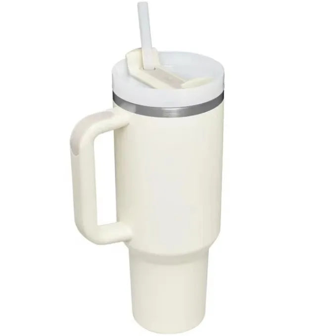 6 Pack US Warehouse 40 Ounce Stainless Steel Double Wall Tumbler with Handle Eco-Friendly and Dishwasher Safe