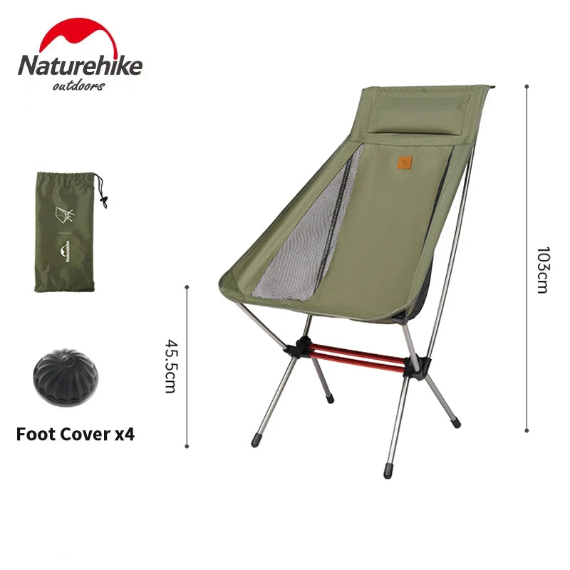 Naturehike Ultralight Portable Folding Camping Chair for Travel Backpacking Picnic Beach and Outdoor Fishing