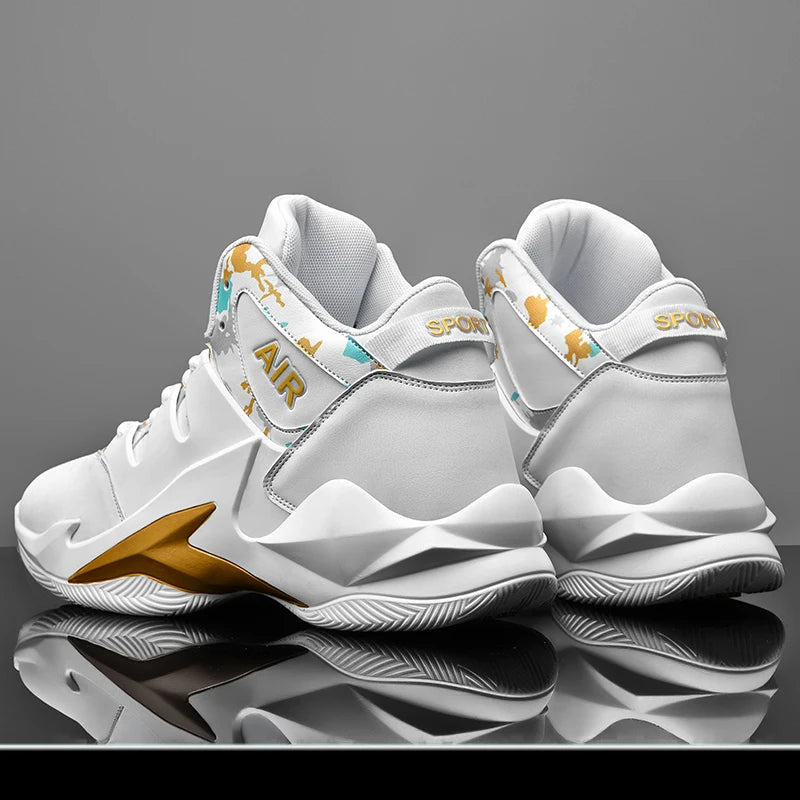 Men's Breathable Non Slip Outdoor Basketball Shoes for Walking and Running