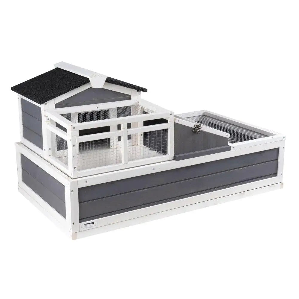 Wooden Tortoise Habitat Indoor Outdoor 3 Room 44x25.6x24in