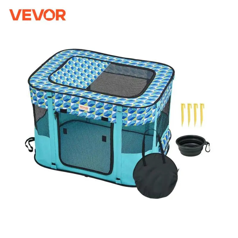 VEVOR Portable Foldable Pet Playpen Tent Crate Kennel Waterproof Puppy Shelter for Dogs and Cats Indoor Outdoor Travel Camping