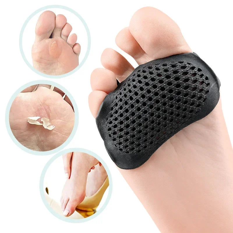2Pcs Silicone Forefoot Pads Honeycomb Gel Shoe Pad for Women Heels Insoles Foot Pain Relief Inserts Foot Blister Care Cushions
