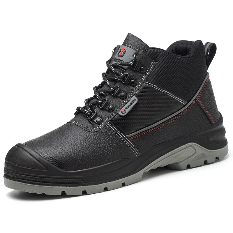Safety Shoes for Men Waterproof Work Boots Anti Smash Anti Puncture Protective Steel Toe Boots Outdoor Sneakers