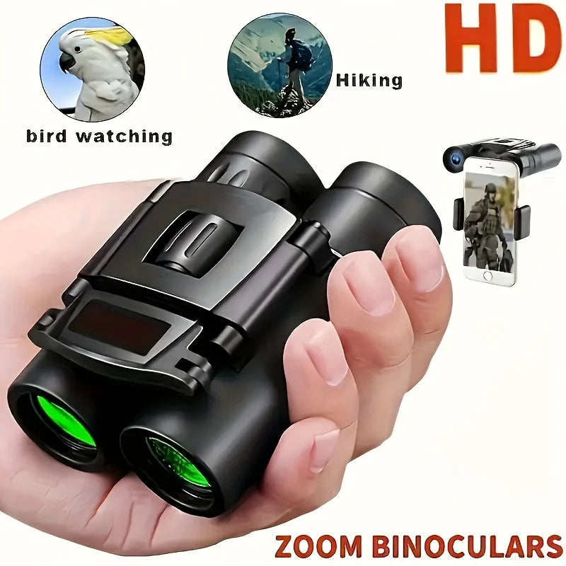 1PC HD Zoom Binoculars 8X21 Long Range Telescope Compact Folding Design for Outdoor Tourism and Camping