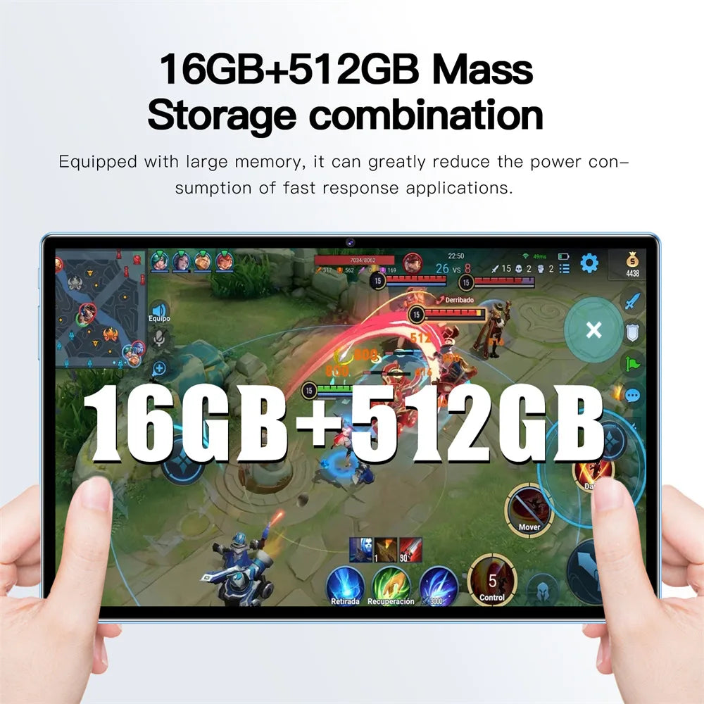 2025 New P60 Pro Tablets 10inch Global Version Tab Android14 22GB+2TB Tablet 20000mAh 5G Dual SIM WiFi Children's Kids Tablet PC
