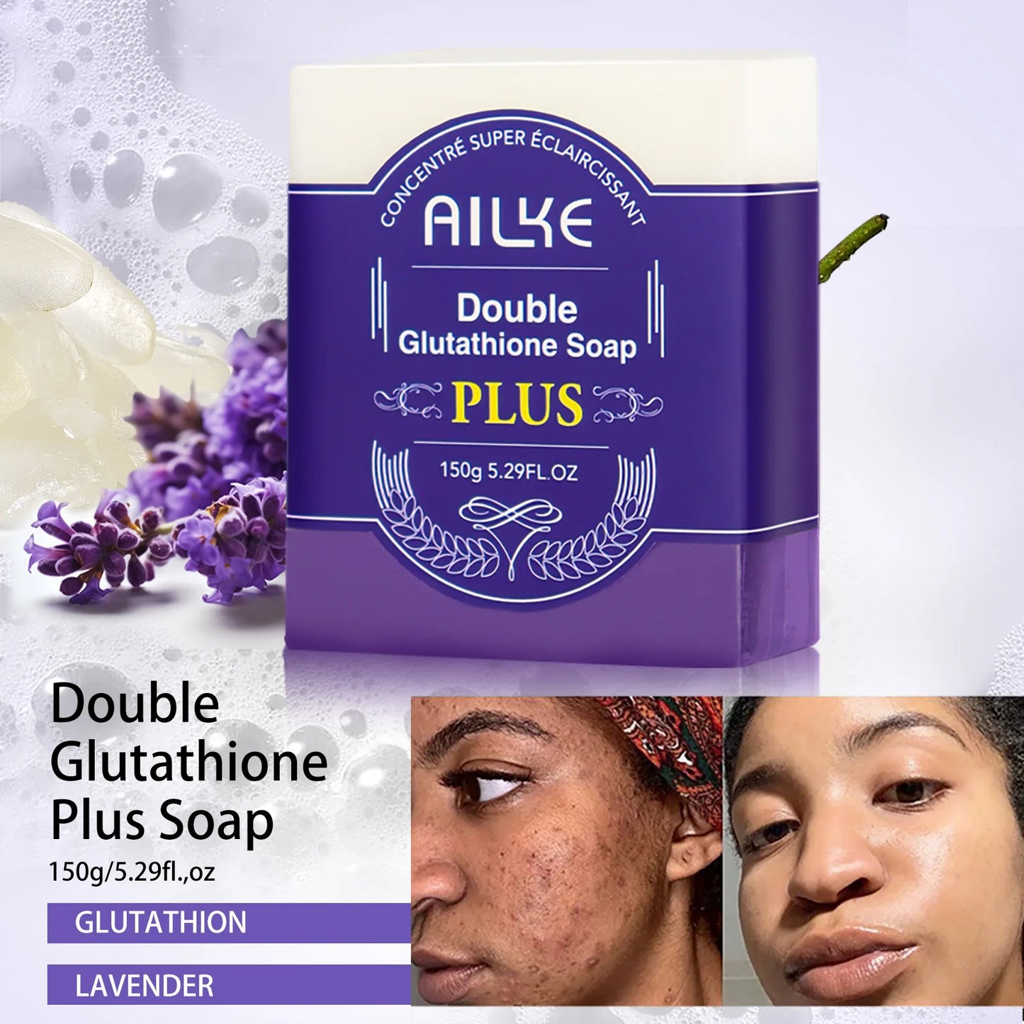 AILKE Glutathione Bleaching Cream Advanced Lightening Lotion Glowing Cream for Inner Thighs Bikini Area and Underarms Natural