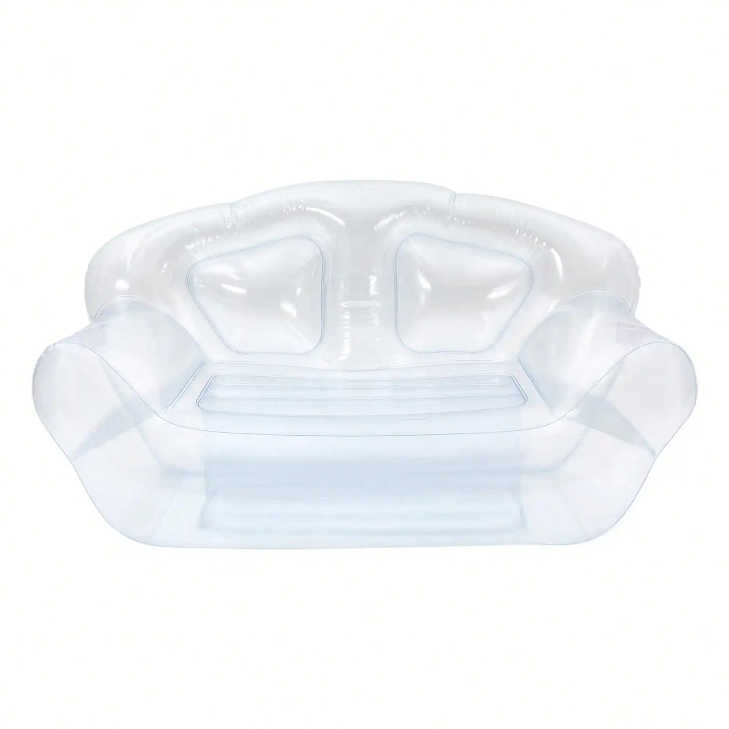 Inflatable Double Person Sofa Clear/Pink/Blue/Green Blow UP Chairs Portable Air Sofa Camping Yard Couchs Outdoor Activitiy