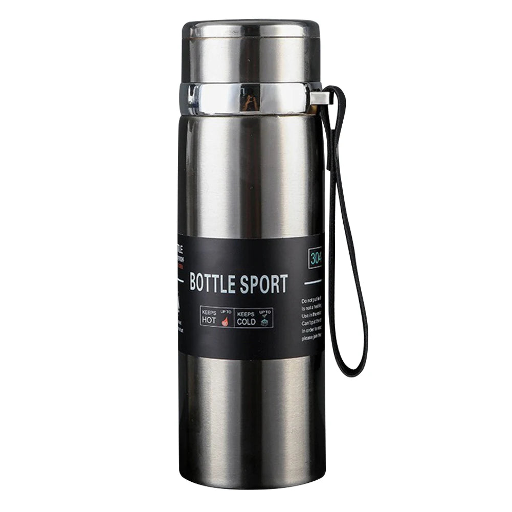 1000ml Thermal Water Bottle Large Capacity Vacuum Double Insulation Cup Stainless Steel Outdoor Vacuum Flask for Hot Cold Drinks