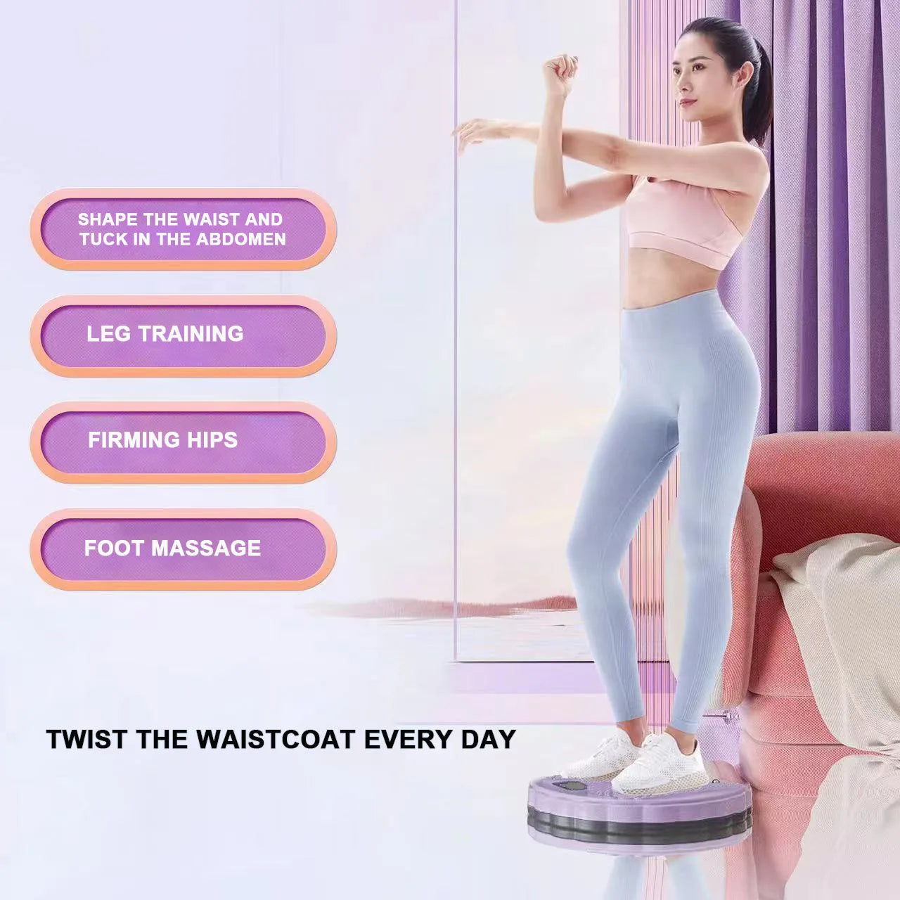 Waist Twisting Disc Magnetic Massage Body Trainer for Abdomen Weight Loss and Body Shaping Fitness Equipment