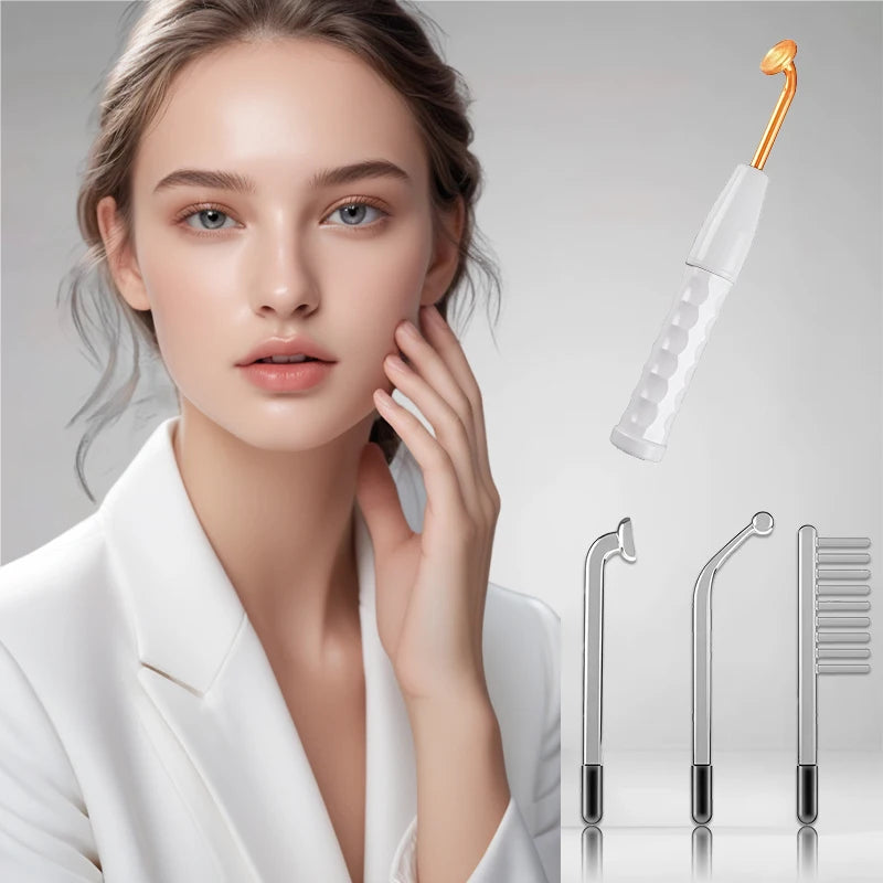 4 In 1 Facial Skin Care Stick High Frequency Facial Massager Skin Care Set Portable Tools for Family Use