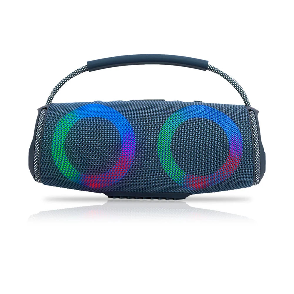 Powerful Bluetooth Speaker with LED Light Portable Outdoor Speakers Dual 4 Inch Subwoofer Sound Box
