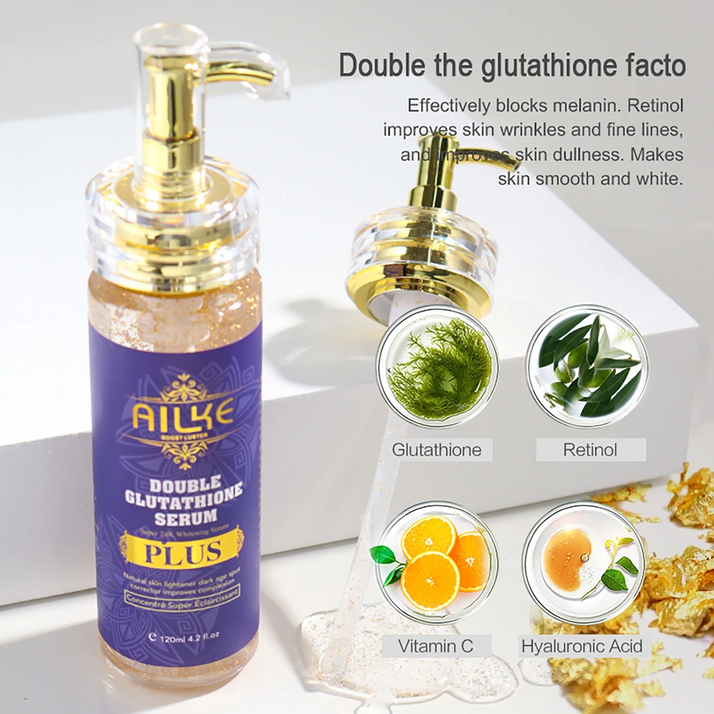 AILKE Glutathione Bleaching Cream Advanced Lightening Lotion Glowing Cream for Inner Thighs Bikini Area and Underarms Natural
