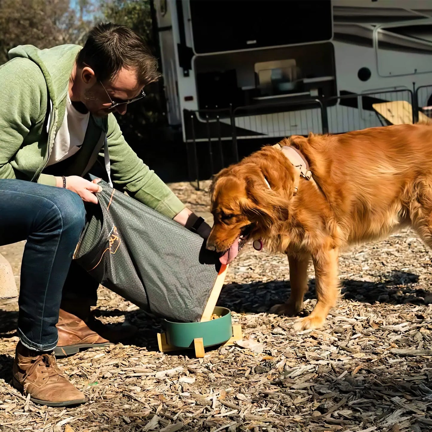 FXW Dog Food Travel Bag,Large Capacity for Travel Kibble Storage Perfect for RV Road Trips, Camping, Longterm Dog Boarding Gear