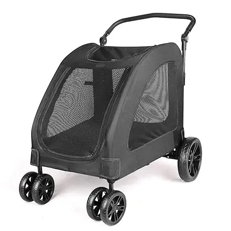 Dog Stroller Foldable Pet Jogger Strollers for Single or Multiple Medium and Large Dogs Travel Carrier Breathable Animal Strolle
