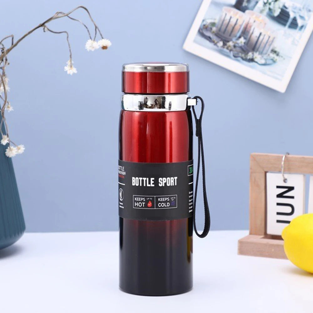 1000ml Thermal Water Bottle Large Capacity Vacuum Double Insulation Cup Stainless Steel Outdoor Vacuum Flask for Hot Cold Drinks