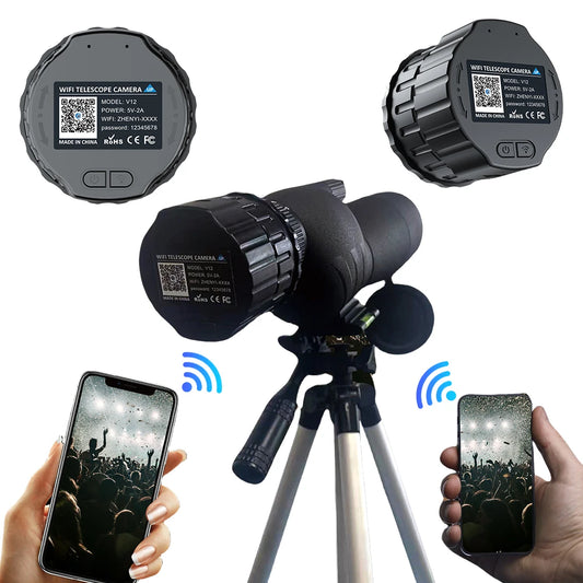 2K 4 Million High Definition WiFi Electronic Eyepieces for 25mm to 50mm Scopes WiFi Telescope Eyepiece for Bird Watching