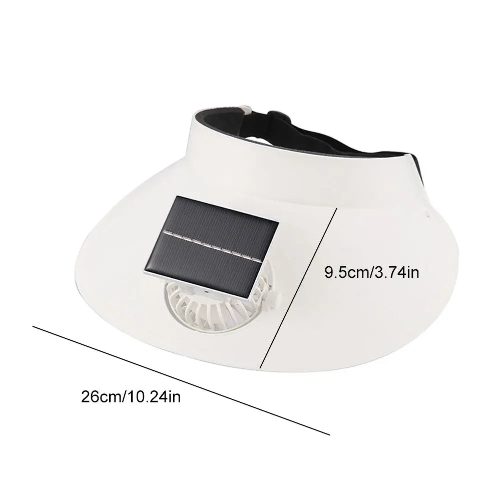 Sun Visor Hat With Fan Solar And USB Charging Sun Protection Hat Breathable Summer Cooling Fan Hat For Outdoor Camping Fishing