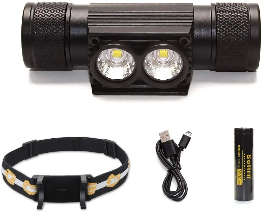 H25LR LED 90 High CRI Rechargeable Headlamp Powerful Lightweight Head Flashlight with Bright White Light and 660nm Deep Red Torch
