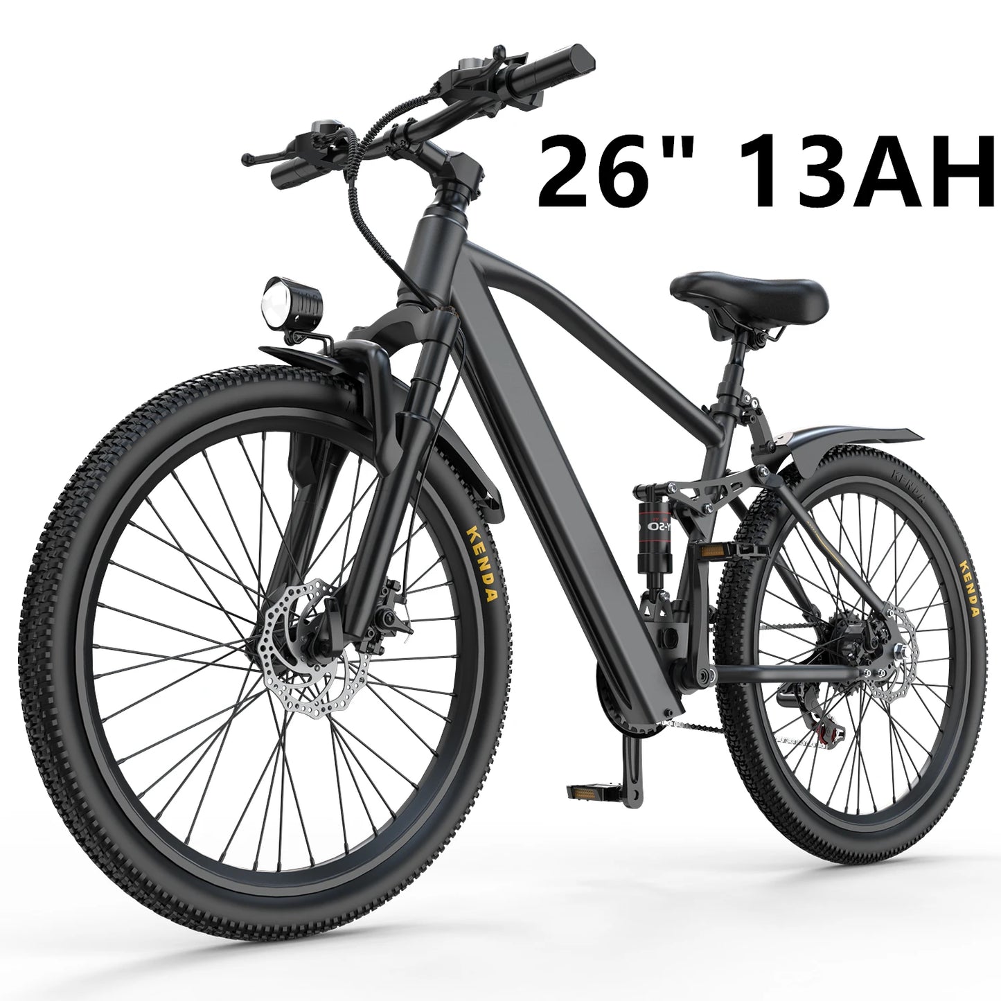 26" 24" Electric Motorcycles Mountain Balance Bike Ebike with 36V 374Wh/468Wh Removable Battery, 500W Motor, 21-Speed Gears