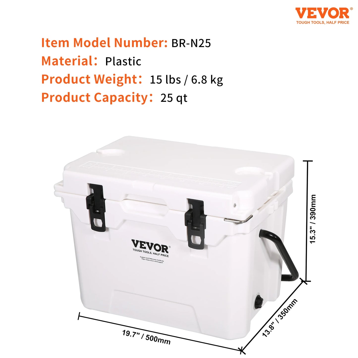 SucceBuy 25QT 33QT 45QT 52QT Hard Cooler Insulated Portable Large Capacity Ice Chest Cooling Box for Family Outdoor Camping Activities