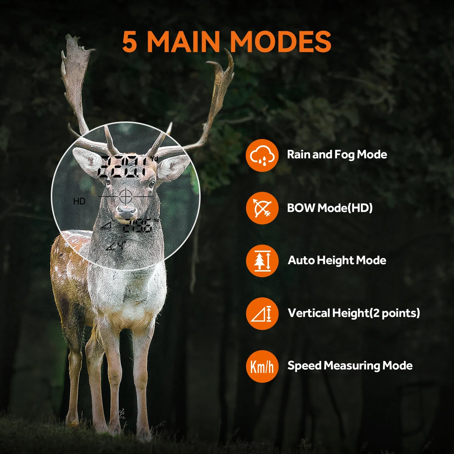MiLESEEY Range Finder for hunting PF2E, 600m Laser Rangefinder, 7° Big Field View, with Rain and Fog Ranging Mode, BOW Mode