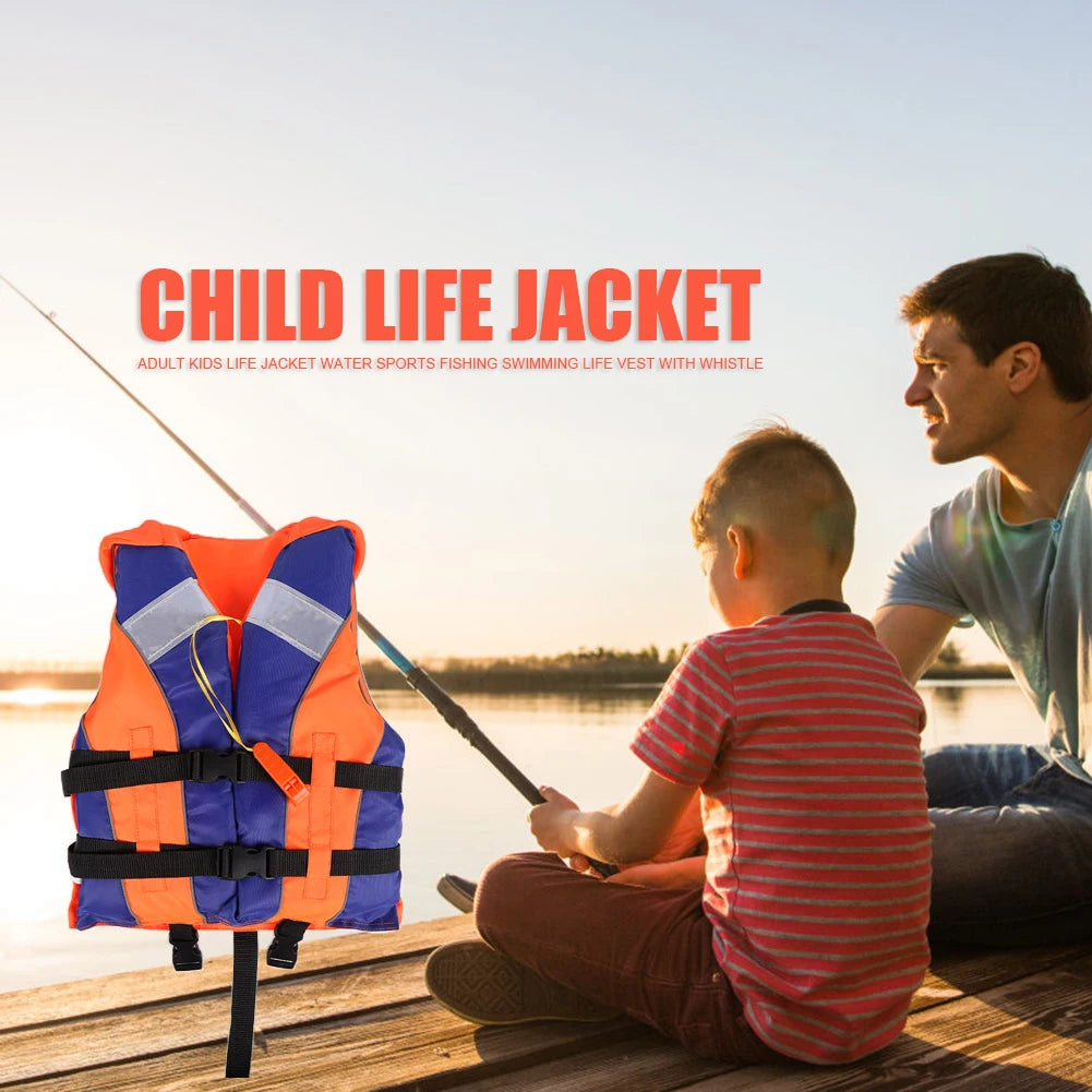 Kids Life Jacket Vest with Whistle for Fishing Swimming and Water Sports