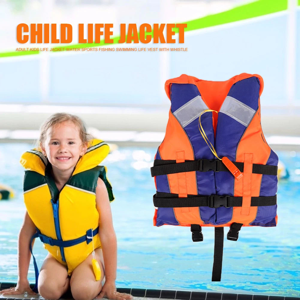 Kids Life Jacket Vest with Whistle for Fishing Swimming and Water Sports