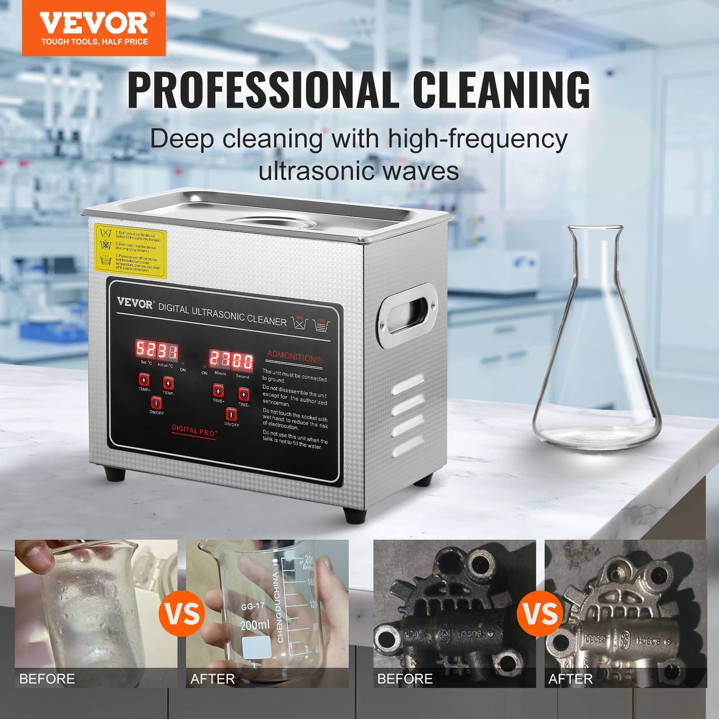 SucceBuy 2L 3L 6L 10L 22L 30L Ultrasonic Cleaner Stainless Steel Portable Cleaning Washing Machine Ultrasound Home Appliance
