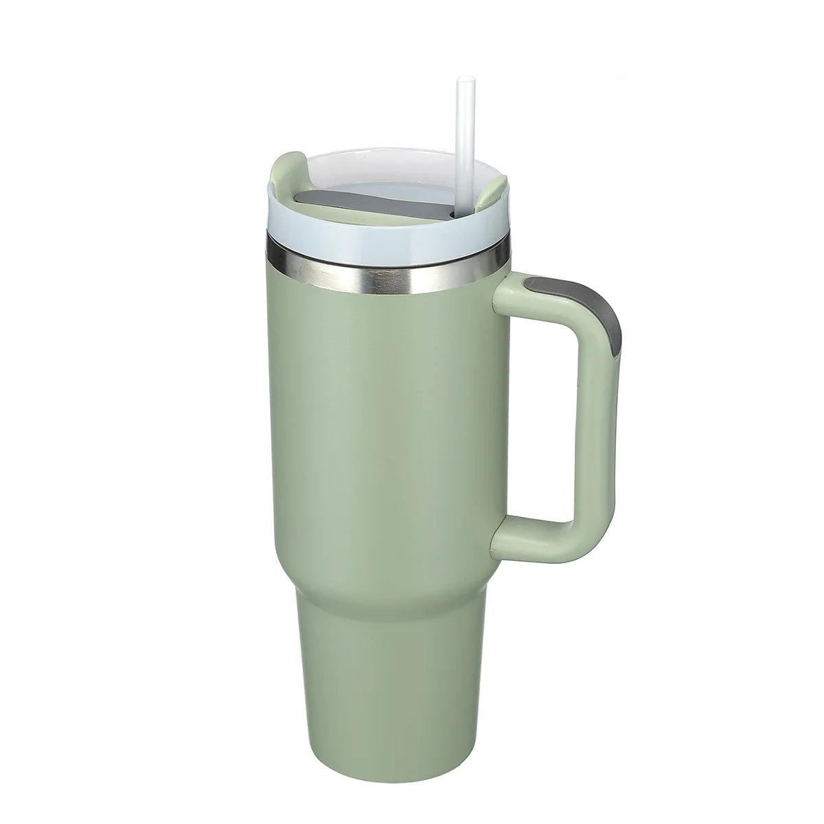 6 Pack US Warehouse 40 Ounce Stainless Steel Double Wall Tumbler with Handle Eco-Friendly and Dishwasher Safe