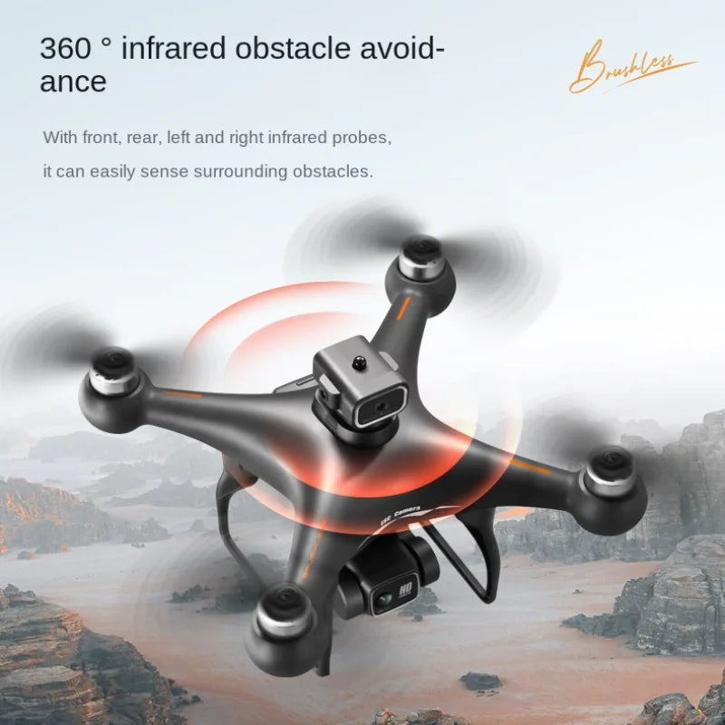 S116 Max Drone Professional with 3 Batteries 8K Dual Camera Optical Flow Brushless 360 Degree Obstacle Avoidance WIFI FPV RC Drone Toys