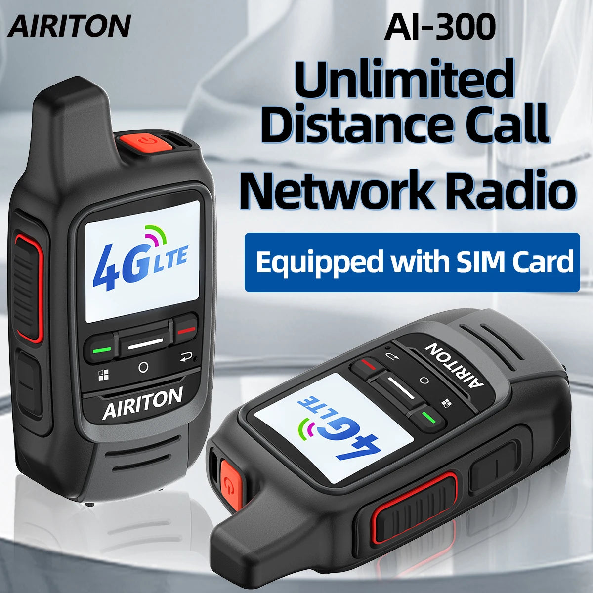 2PCS Global Network POC Radio Walkie Talkie 4G WiFi Unlimited Range Type C Long Range SIM Card Two Way Radio for Hunting Camping
