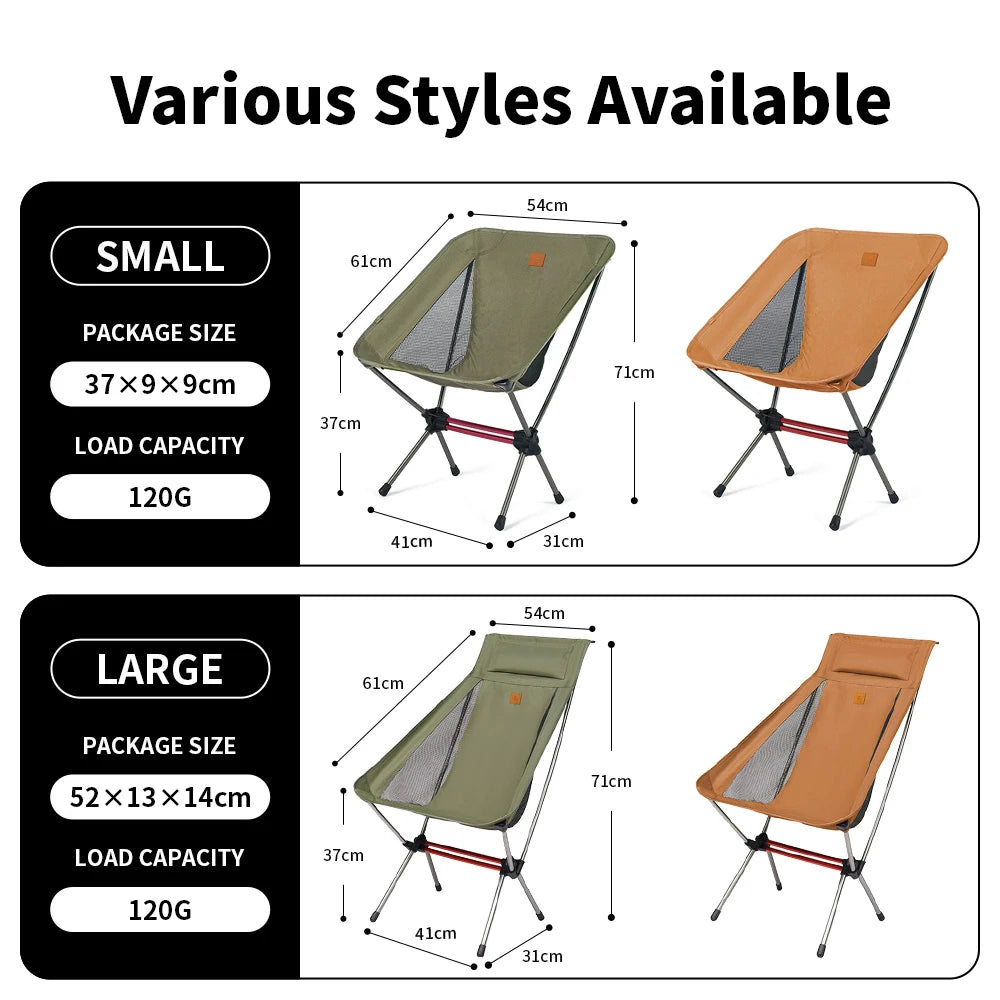 Naturehike Ultralight Portable Folding Camping Chair for Travel Backpacking Picnic Beach and Outdoor Fishing