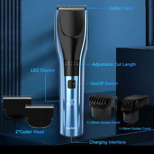 SEJOY Cordless Professional Hair Clippers Shaving Machine Men Trimmer Kit Men Cutting Machine Barber Electric shaver