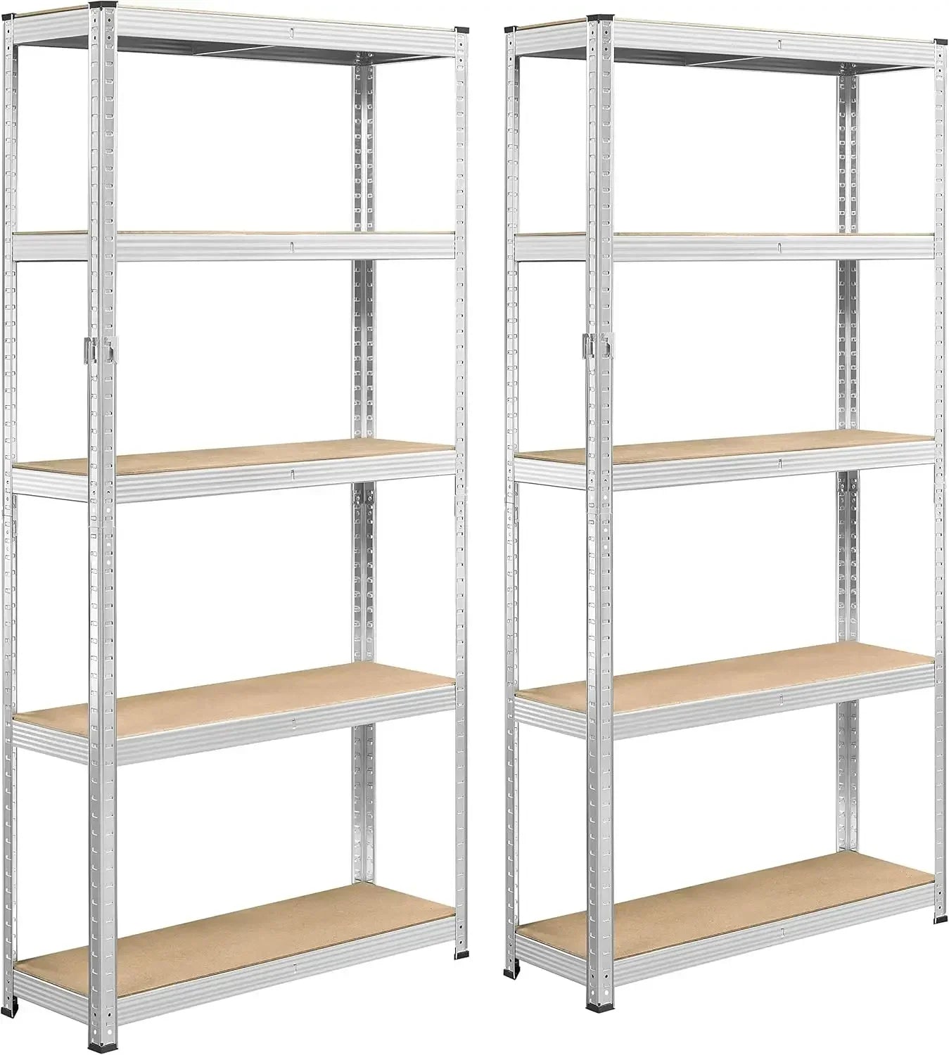 Metal Shelving Unit 5 Tier Storage Shelves Garage Shelving Heavy Duty Utility Rack for Warehouse Garage Pantry Kitchen
