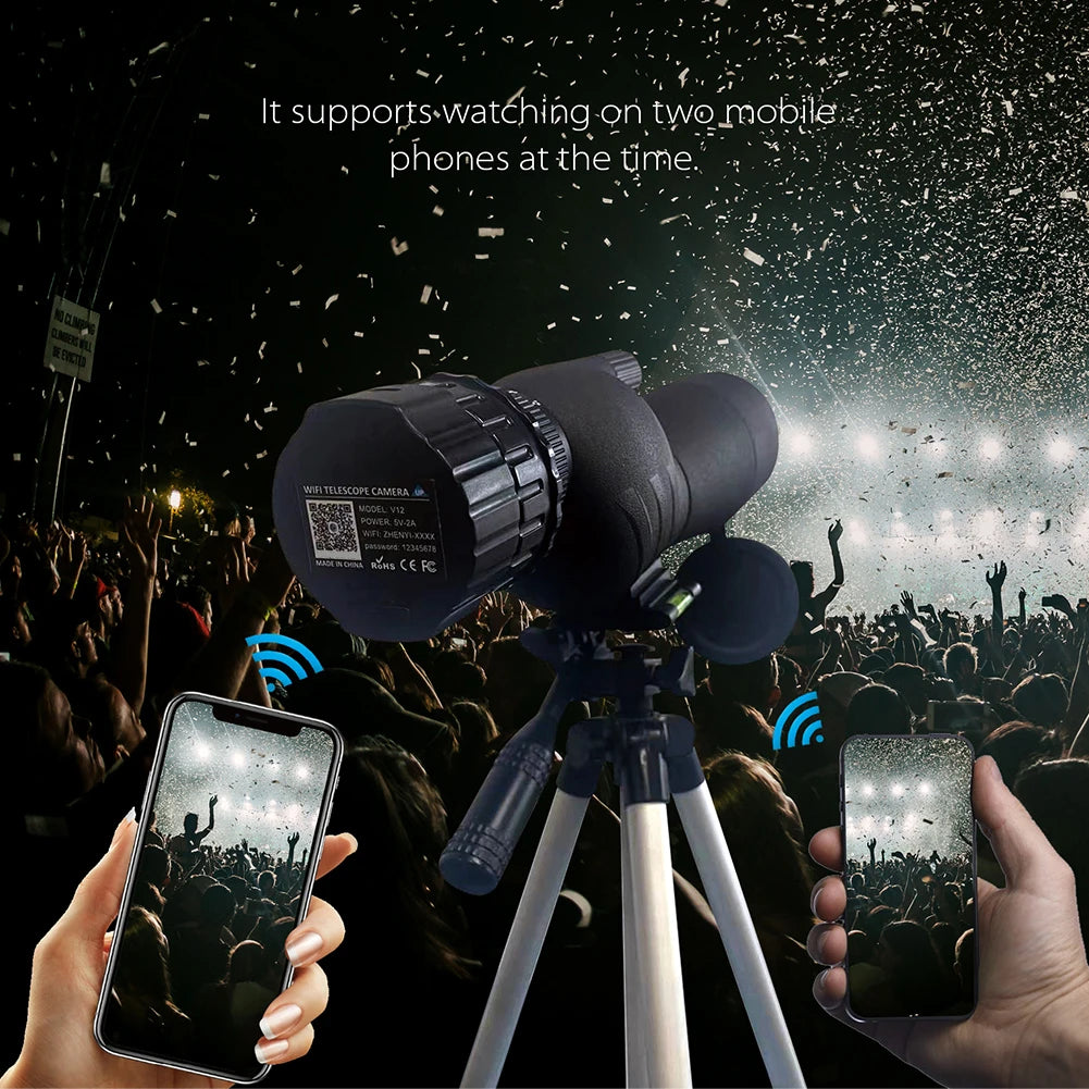 2K 4 Million High Definition WiFi Electronic Eyepieces for 25mm to 50mm Scopes WiFi Telescope Eyepiece for Bird Watching