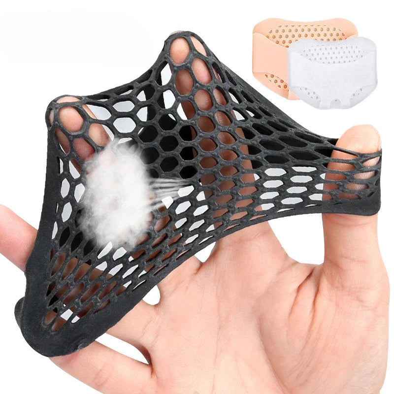 2Pcs Silicone Forefoot Pads Honeycomb Gel Shoe Pad for Women Heels Insoles Foot Pain Relief Inserts Foot Blister Care Cushions