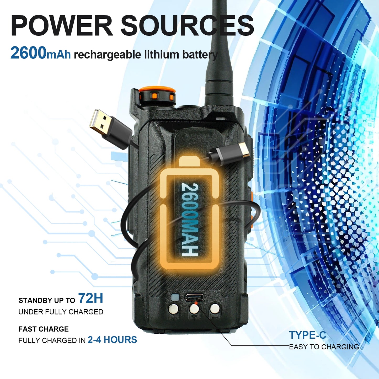 Baofeng UV K68 Walkie Talkie Air Band Radio Type C K68 Charge UHF VHF DTMF FM NOAA Wireless Frequency Two Way Radio