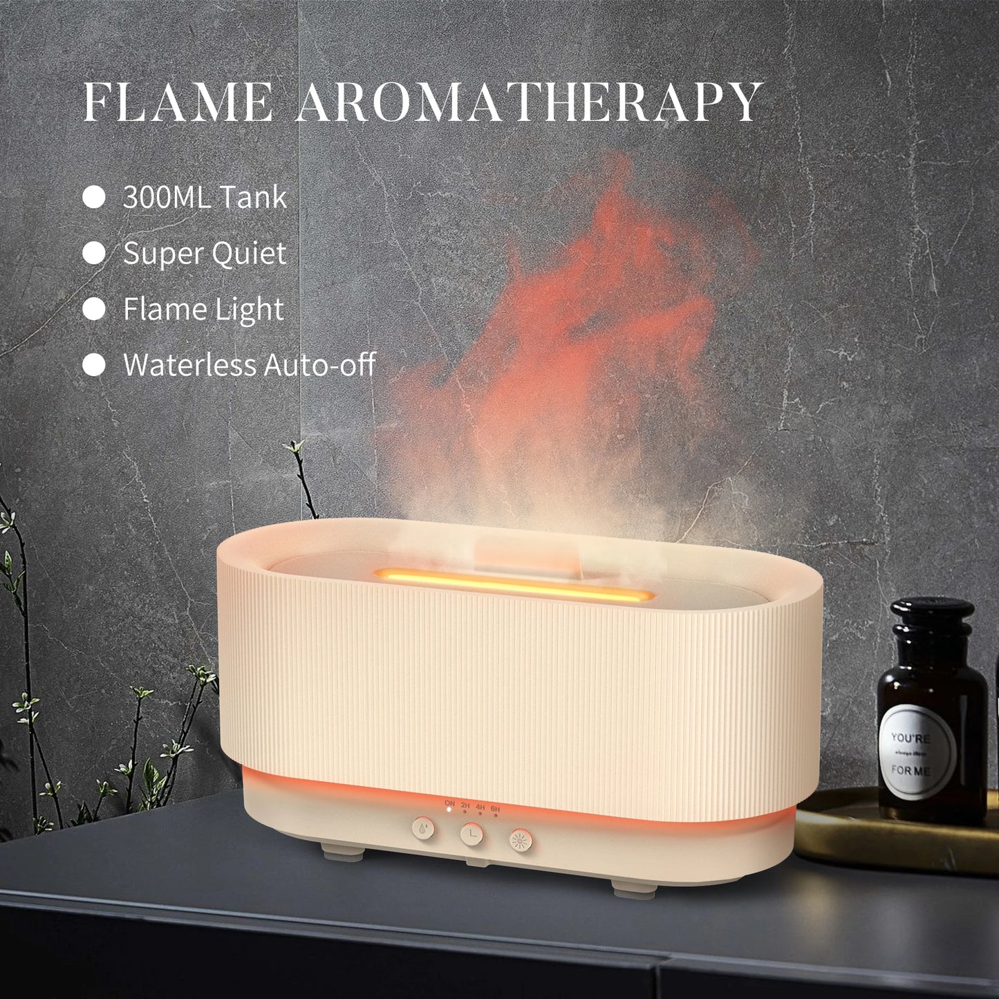 SEJOY Air Humidifier Small Size Ultrasonic Cool Mist Maker Fogger Aroma Diffuser Led Essential Oil Flame Lamp Home Appliance