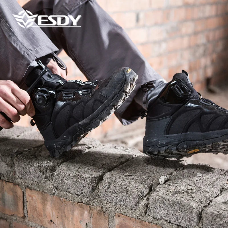 Men Outdoor Hiking Boots Waterproof Tactical Sneakers Ankle Boots for Autumn Winter