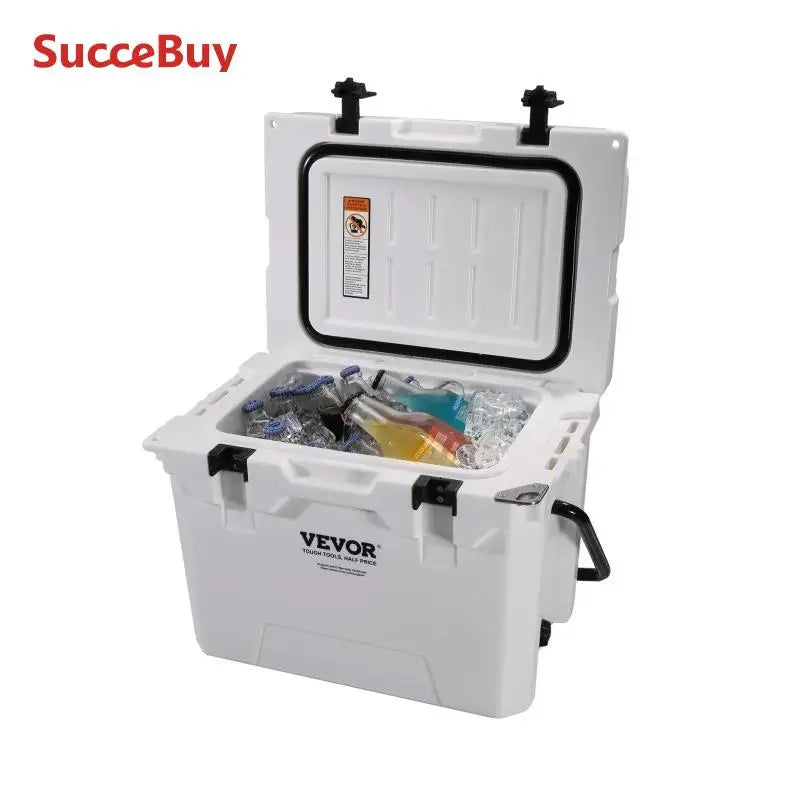 SucceBuy 25QT 33QT 45QT 52QT Hard Cooler Insulated Portable Large Capacity Ice Chest Cooling Box for Family Outdoor Camping Activities