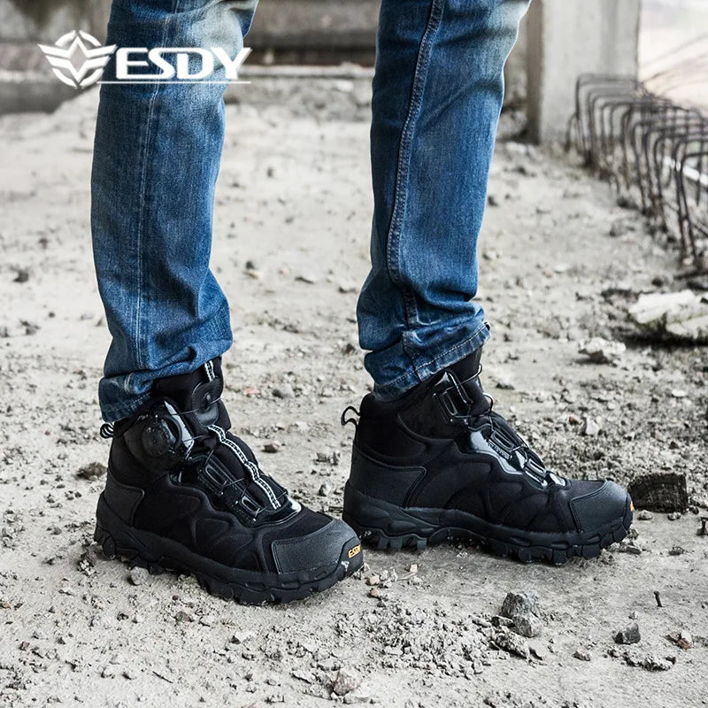Men Outdoor Hiking Boots Waterproof Tactical Sneakers Ankle Boots for Autumn Winter
