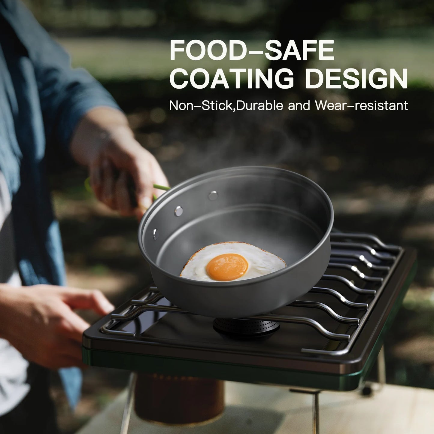 Outdoor Tableware Camping Cookware 2-3 People Multifunctional Aluminum Oxide Cooking Tool Set Portable Stove Dinnerware