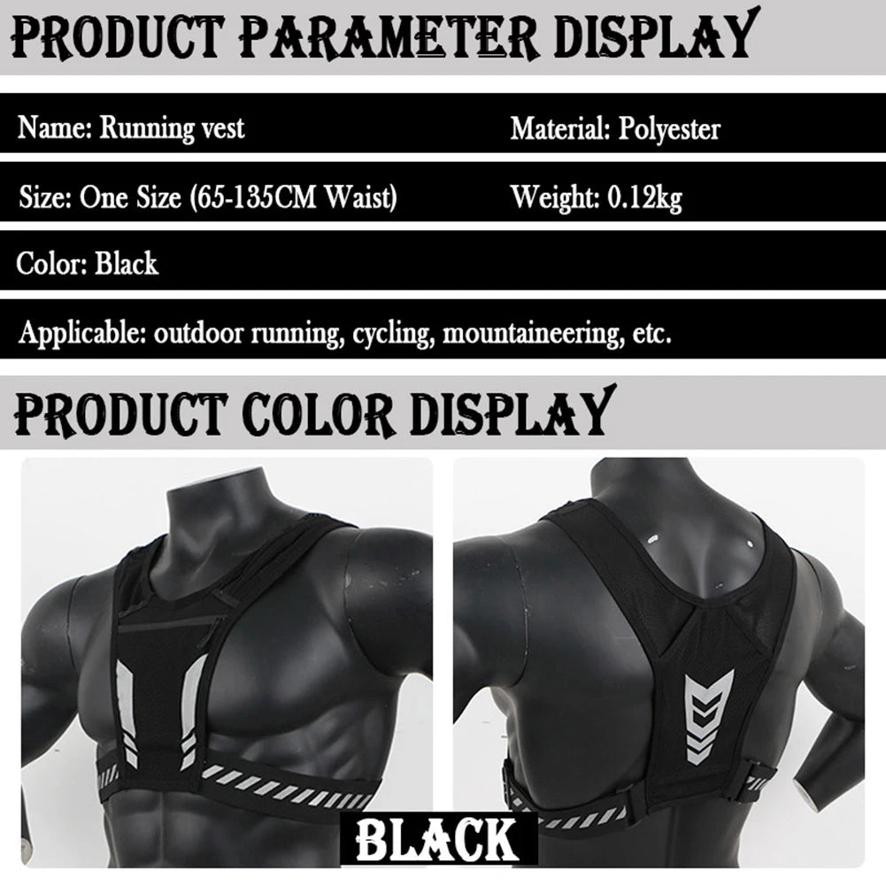 Running Phone Holder Vest Lightweight Cycling Vest Unisex Breathable Mesh Running Chest Pouch Adjustable Buckle for Summer