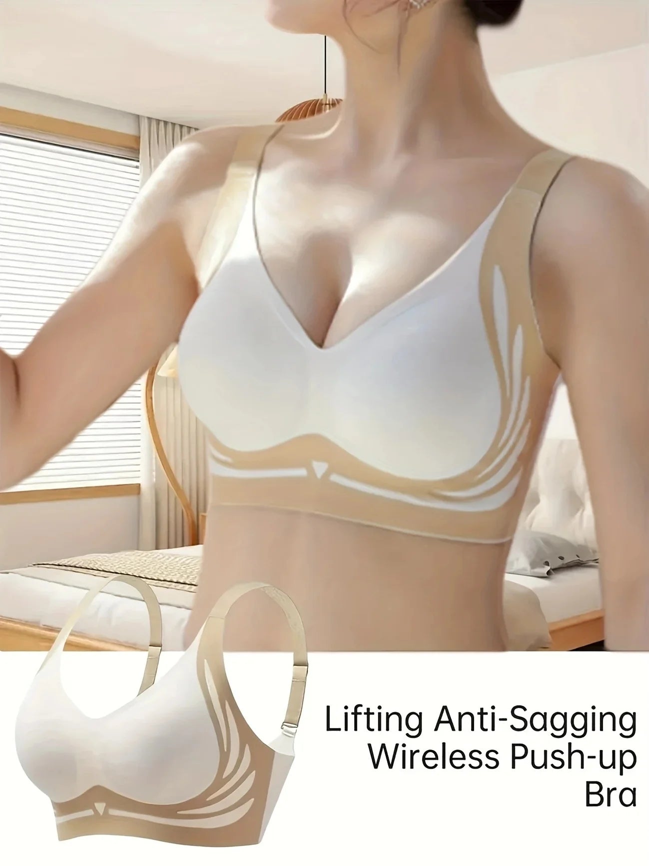 4 pieces, seamless lift anti-gravity push-up sports (sportsbras that gather and support breasts)